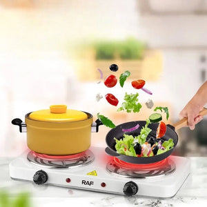 Electric Double Stove Hot Plate 2000W – Portable Dual Burner Cooktop