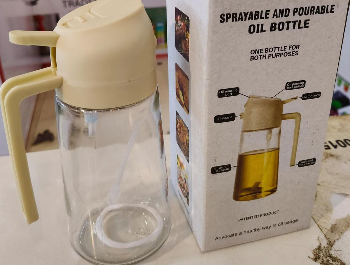dual function cooking oil dispenser bottle