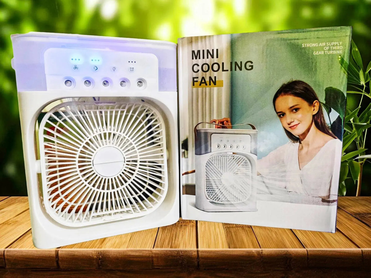 Mini Portable Rechargeable Air Cooler Fan – USB Personal Cooling Fan with Water Tank & 3-Speed Settings Super Mall
