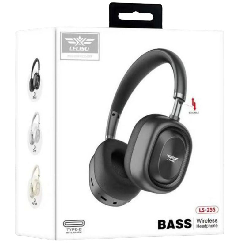 Lelisu LS-255 Bass Wireless Headphones | Bluetooth Over-Ear Headset with Type-C Interface Vitalkart