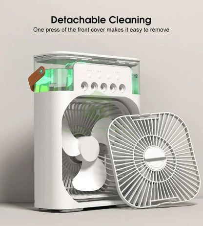 Mini Portable Rechargeable Air Cooler Fan – USB Personal Cooling Fan with Water Tank & 3-Speed Settings Super Mall