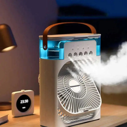 Mini Portable Rechargeable Air Cooler Fan – USB Personal Cooling Fan with Water Tank & 3-Speed Settings Super Mall