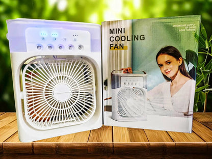 Mini Portable Rechargeable Air Cooler Fan – USB Personal Cooling Fan with Water Tank & 3-Speed Settings Super Mall