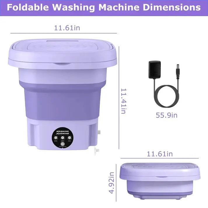 Portable Mini Washing Machine – Green ABS Plastic Compact Washer